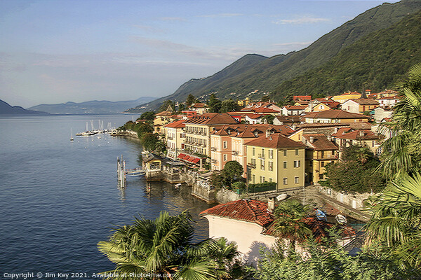 Cannero Riviera Lake Maggiore Italy Picture Board by Jim Key