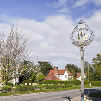 Buy canvas prints of  Walberswick Village Sign Suffolk by Jim Key