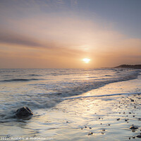 Buy canvas prints of Happisburgh Beach Sunrise Norfolk by Jim Key
