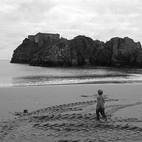 Buy canvas prints of Candid Tenby by Helen Davies