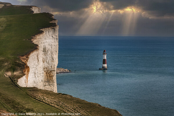 Beachy Head Lighthouse Picture Board by Dave Williams