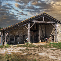 Buy canvas prints of Old French Barn by Dave Williams