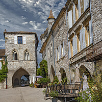 Buy canvas prints of Monflanquin The bastide on the hill by Dave Williams