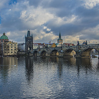 Buy canvas prints of The Charles Bridge, Prague by Dave Williams