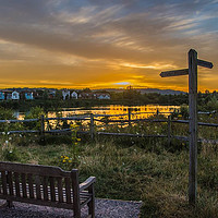 Buy canvas prints of Holmethorpe Lagoons, Merstham, Surrey by Dave Williams