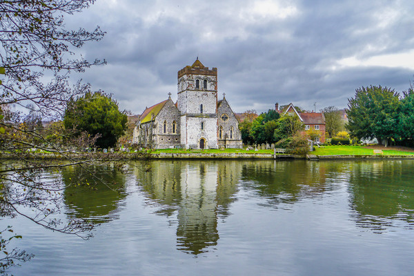 The Ancient All Saints Church at Bisham Picture Board by Dave Williams