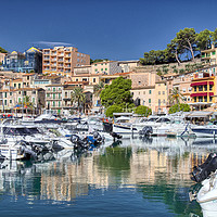 Buy canvas prints of Harbour Reflections Port de Soller by Dave Williams