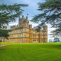 Buy canvas prints of Downton Abbey - Highclere Castle by Dave Williams