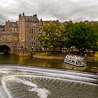 Buy canvas prints of Pulteney Weir Bath by Dave Williams
