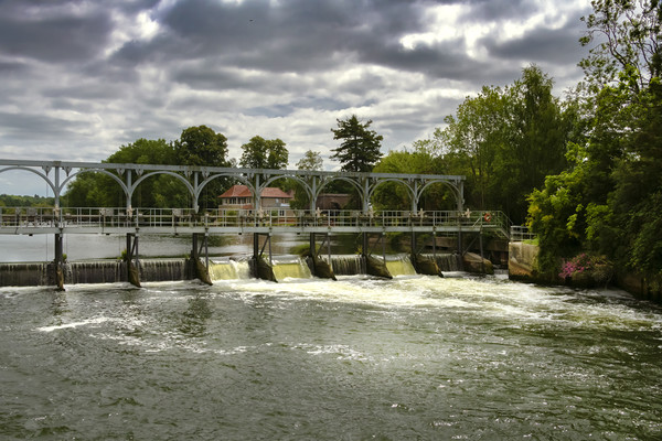 Henley 0n Thames Weir Picture Board by Dave Williams