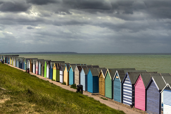 Beach Huts Picture Board by Dave Williams