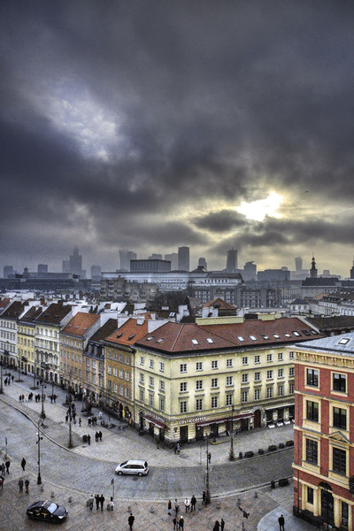 Warsaw Skyline  Picture Board by Dave Williams