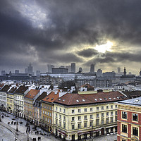 Buy canvas prints of Warsaw Skyline  by Dave Williams