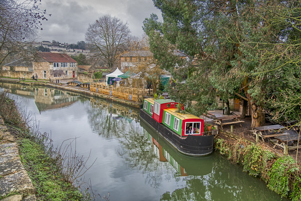 Canal Boat on the Kennet & Avon Picture Board by Dave Williams