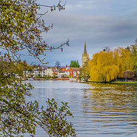 Buy canvas prints of Walking the Thames Path at Marlow by Dave Williams