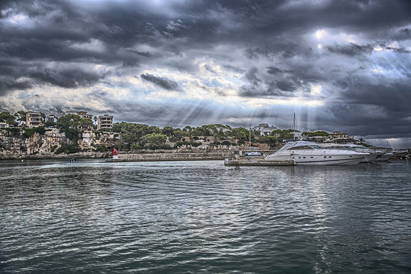Approaching Storm Porto Cristo in Mallorca Picture Board by Dave Williams