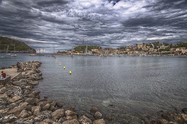 Port de Soller Harbour Picture Board by Dave Williams