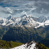 Buy canvas prints of The Eiger and Swiss Alps by Dave Williams
