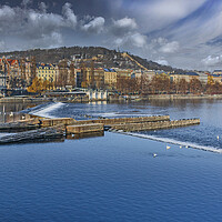 Buy canvas prints of Sitkovsky Weir in Prague by Dave Williams