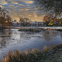 Buy canvas prints of A Cold Winters Day in Yateley by Dave Williams