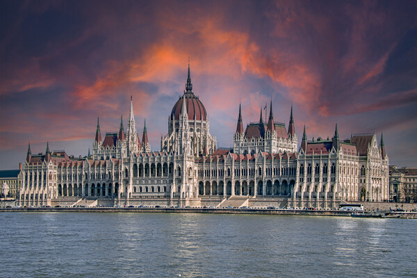 Hungarian Parliament Building  Picture Board by Dave Williams