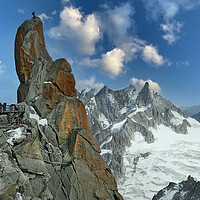 Buy canvas prints of The Aguille du Midi, French Alps by Dave Williams
