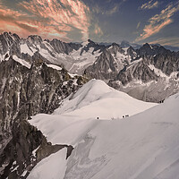 Buy canvas prints of Up high on the Aguille du Midi _ French Alps by Dave Williams