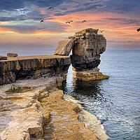 Buy canvas prints of Pulpit Rock at Portland Bill _ Dorset by Dave Williams