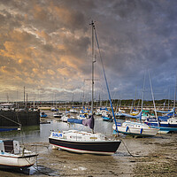 Buy canvas prints of Sunset at Hill Head Harbour by Dave Williams