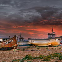 Buy canvas prints of Our Kathleen and Three Sisters Fishing Boats Dunge by Dave Williams