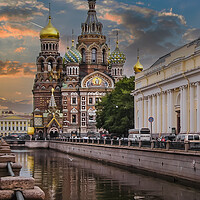 Buy canvas prints of Church of Savior on the Spilled Blood in St Petersburg, Russia by Dave Williams