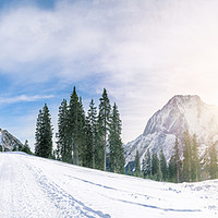 Buy canvas prints of Alpine road through the snow by Daniela Simona Temneanu