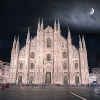 Buy canvas prints of Milan Cathedral  at night by Daniela Simona Temneanu