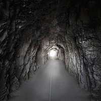 Buy canvas prints of Stone tunnel under a mountain by Daniela Simona Temneanu
