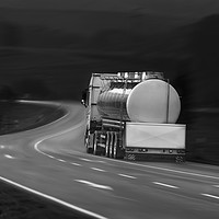 Buy canvas prints of Tanker truck on the road by Daniela Simona Temneanu