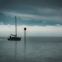 Buy canvas prints of Boat sailing silhouette by Daniela Simona Temneanu