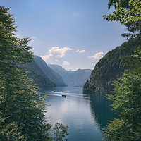 Buy canvas prints of Konigsee lake in the German Alps in summer by Daniela Simona Temneanu