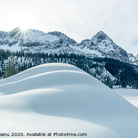 Buy canvas prints of Winter landscape in the Austrian Alps. Beautiful clean white snow by Daniela Simona Temneanu
