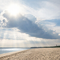 Buy canvas prints of Beach landscape on Sylt island with beautiful clouds by Daniela Simona Temneanu