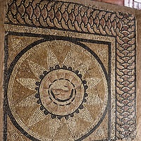 Buy canvas prints of Roman mosaic floor in Italy by Steve Painter