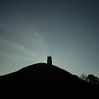Buy canvas prints of Twilight at Glastonbury Tor by Steve Painter
