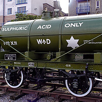 Buy canvas prints of War Department sulphuric acid railway wagon by Steve Painter