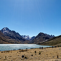 Buy canvas prints of Laguna Quericocha high in the Peruvian Andes by Steve Painter