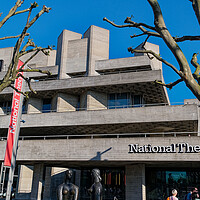 Buy canvas prints of The iconic National Theatre on Londons South Bank by Steve Painter