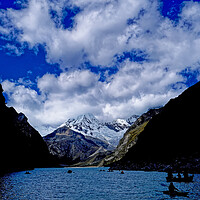 Buy canvas prints of Boating in the Andes by Steve Painter