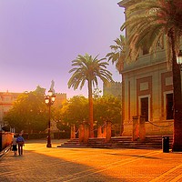 Buy canvas prints of Early Morning Seville by Steve Painter