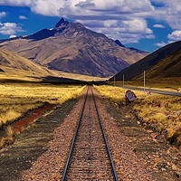 Buy canvas prints of Cusco Tracks by Steve Painter
