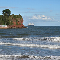 Buy canvas prints of Cruise Ship in Torbay by Elizabeth Chisholm