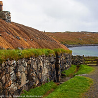 Buy canvas prints of Blackhouse on the Isle of Lewis, Outer Hebrides by Hazel Wright