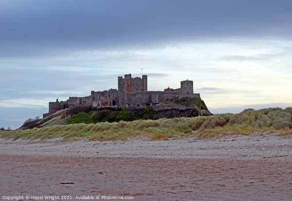 Bamburgh Castle, Northumberland Picture Board by Hazel Wright